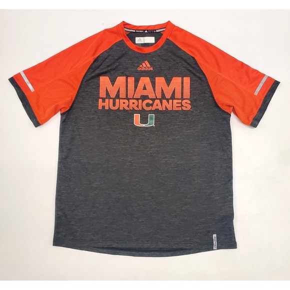 adidas Other - Adidas Climalite Mens Black Miami Hurricanes Tshirt Athletics NCAA Large